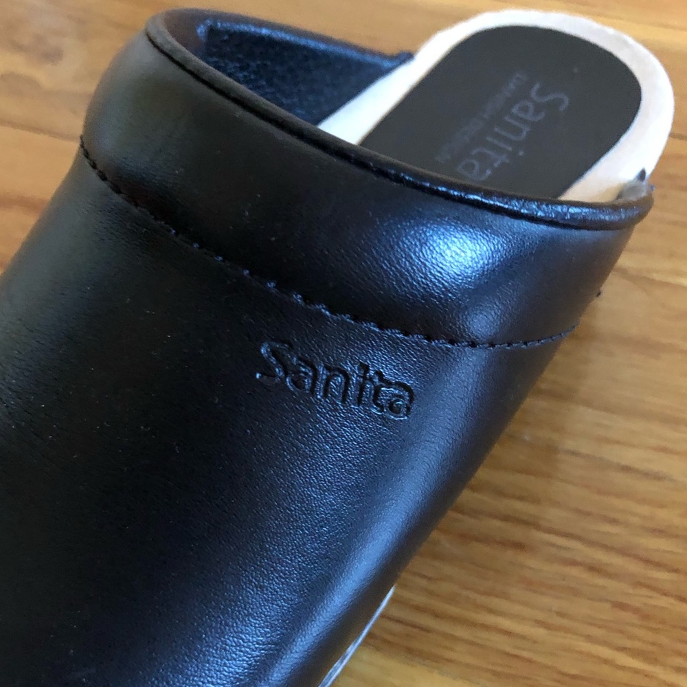 SANITA Nova Danish Open Back Wood Heel Clogs - Picture 6 of 8